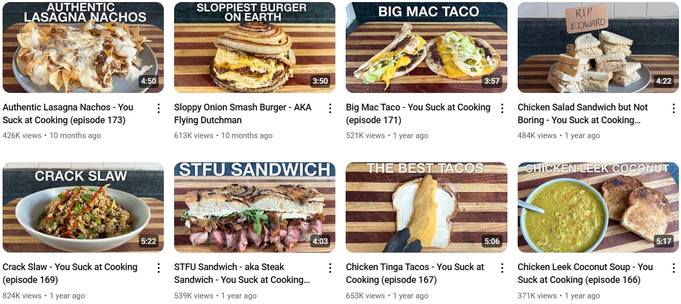 Love to cook? It’s a great YouTube automation channel idea.