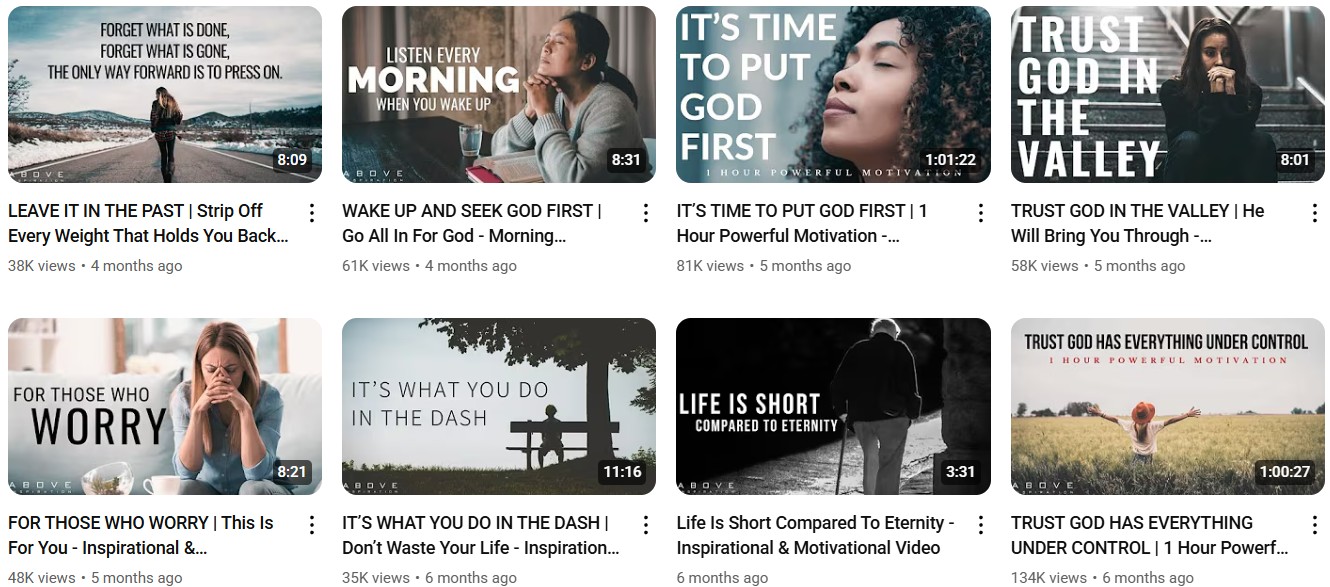 Faith is the best YouTube niche for anonymity.